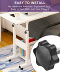 Premium M8 X 20mm Male Threaded Star Knobs Two Pack Heavy Duty Quick Grip Thumb Screws For Nifty Diy Fixes And Straightforward Home Updates No Sweat Installation Solid Mounting Hardware For Every Craft Project close-up on ergonomically designed star knob for easy table setup.