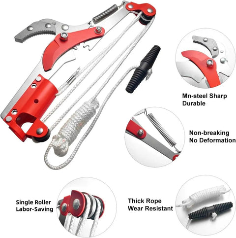 Extendable Tree Pruner Saw Head No Pole Needed For Easy High Altitude Trimming Harvester Clipper For Plants Vines And Shrubs