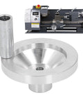 Precision Mini Lathe Handwheel Replacement With Rock Solid Aluminum Handle for 7x10 7x12 7x14 and 0618 machines, featuring chamfered bore.