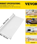 Clear 24 By 60 Inch Table Protector 1.5mm Thick PVC Desk Mat Kid Friendly Waterproof And Easy To Clean For Office