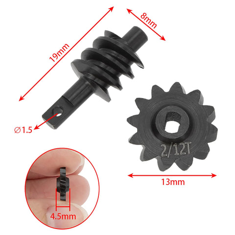 SCX24 Overdrive Differential Gear Set 2-12T Helical Gears For Axial SCX24 Deadbolt C10 JLU Gladiator Bronco 1/24 RC Crawler