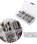 50Pcs Inner Thread Self Tapping Thread Inserts Set For Stainless Steel Repairs Heavy Duty Thread Reinforcement Kit DIY Self Cutting Inserts To Fix Stripped Threads And Restore Strength, stainless steel inserts in storage case