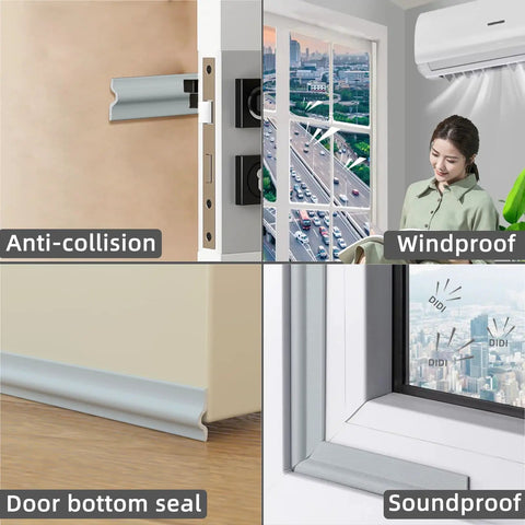 118 Inch Window Weather Stripping And Door Seal Strip Self Adhesive PU Foam Insulation in various uses.