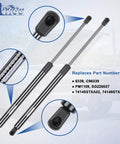 Heavy Duty Front Hood Strut Shock For Acura MDX 2007 To 2013 with steel shaft and plastic ends shown in close-up.