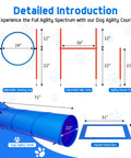 All In One Backyard Dog Agility Course For Active Pups With Adjustable High Jump Weave Poles Tunnel Jumping Ring Pause Box