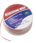 Close-up of 10 ft desoldering wick spool from 3 Piece Solder Wick Set With 20 Feet Braided Desoldering Wicks And Anti Static PCB Cleaning Brush