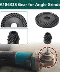 Spiral Bevel Gear Kit For Angle Grinder Replacement Part NA186338 with ring and pinion gear compatible with DWE8100 series