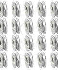 U Groove Bearing 20 Pack 3x12x4mm Carbon Steel Sealed Ball Bearings displayed in rows, suitable for linear motion system.