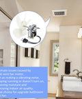 Universal Bathroom Vent Fan Motor Replacement Kit For Nutone And Broan 50 CFM 120V 3000 RPM CW Includes Motor With Plug Fan Blade