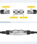 Diagram of Two Pack UHF PL259 Male To Male Coax Connectors linked with coax cables for CB ham radios and antennas