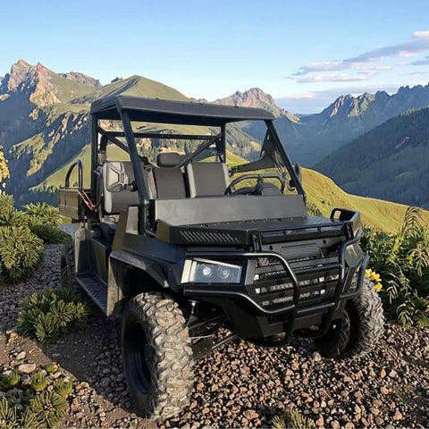 Rugged 1000Cc Off Road UTV For Construction And Farm Work Heavy Duty Utility Vehicle on rocky mountain trail landscape