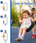 Heavy Duty Kids Swing Seat With 66 Inch Rust Resistant Chains And Secure Quick Links For Swing Set Replacement, girl swinging