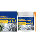 Premium Easy Application With Rock Solid High Performance Clear Waterproof Sealant Plus Liquid Rubber Coating For Cracked Tiles Fast Drying Transparent Barrier That Locks Out Moisture Once And For All in packaging with brush.