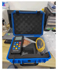 Straight Up Kickass Digital Leeb Hardness Tester For Stainless Steel Copper Aluminum Metals Portable Rockwell Vickers Brinell Converter with tester in blue case.