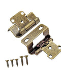 Two Piece Antique Steel Cabinet Hinges Set With Half Inch Overlay And Partial Wrap Styling Soft Close For Kitchen Cabinets And Wardrobes