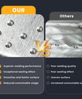Comparison of welding performance: Our 1.8KW Stud Welder Dent Repair Kit vs others, showcasing spot quality and surface finish.