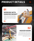 Heavy Duty Small Crawler Crane With Fly Jib And Hydraulic Telescopic Boom being used with a hanging basket for safe work at heights.
