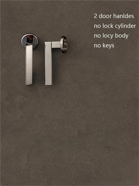 Slick Silver Door Lock Handle Dope Anti Theft For Home Security Modern Furniture Gate Lock Set Interior Door Hardware Built To Last