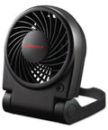 Turbo On-The-Go Personal Travel Fan, Ultra Compact USB Or Battery Powered Portable Breeze with carry handle, lightweight black design