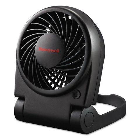Turbo On-The-Go Personal Travel Fan, Ultra Compact USB Or Battery Powered Portable Breeze, 3-Foot Air Range, Black Design, Carry Handle