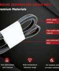 Heavy Duty 61 Inch Serpentine Drive Belt That Slaps Right Into SRX STS Beetle Jetta And Passat To Save Your Engine From Drama While Keeping Your Car Running Smooth Like Butter No More Breakdowns, EPDM rubber material with aramid layer.