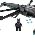 Marvel Black Panther Dragon Flyer Building Kit 76186 Toy Set With 3 Minifigures Black Panther Shuri And Chitauri Warrior