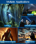 Image showing multiple applications of Beast 3000 Lumen Dive Light With 3 Modes Power Indicator IPX8 Waterproof And Rechargeable Underwater Flashlight