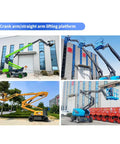 Hydraulic Aerial Work Lift Platform For Building Decor Heavy Duty Warehouse Management Lighting Installations And Equipment Inspections And Industrial Maintenance Projects displaying various arm lifts