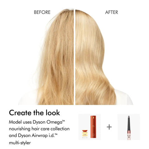 Before and after using Omega Hydrating Hair Oil Lightweight Nourishing Serum For Frizz Control And Ultra Shine Heat Protection Up To 450F Strengthens Hair Humidity Shield Silicone Free Travel Friendly 30mL