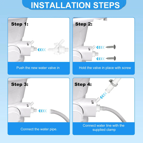RV Toilet Valve Kit Easy Install Replacement for Pedal Flush Toilets 300 301 310 311 320 321, Compatible Upgrade for Camper And Motorhome Plumbing With A Reliable Seal And Long Lasting Performance For Stress Free RV Use. installation steps for RV toilet water valve, screw and hose connection