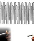 Low Temperature Welding Rod Set For Aluminum And Stainless Steel, 30 rods shown with lighter demonstrating easy melting