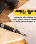 Heavy Duty Automatic Center Punch For Marking And Scribing Holes In Wood And Metal With One Hand Trigger Adjustable Spring Tension