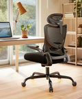 Ergonomic Office Chair With High Back Mesh And Fully Adjustable Headrest 2D And 3D Armrests Lumbar Support in home office