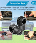 Top Grade Durable Steel M6 Female Thread Gas Spring Strut End Fittings showcase 10 pcs for truck bed and tonneau cover use.
