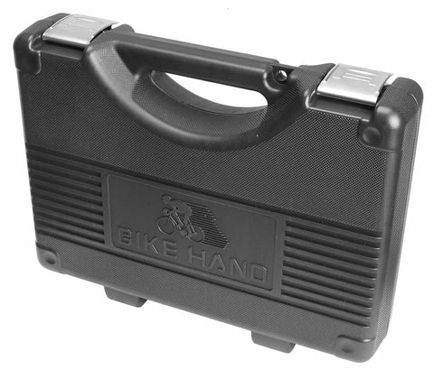 Closed carrying case for Pro Grade Bike Repair Tool Kit 22 Piece Set for Easy Maintenance and On The Go Fixes.