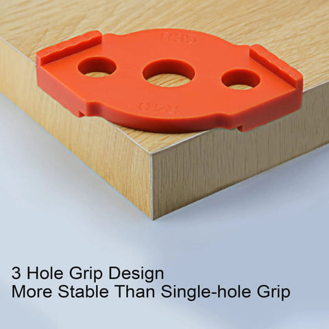 Top Shelf Eight Piece Router Template Kit For Smooth Radius Rounding And Flawless Corner Profiles Heavy Duty Abs Pc woodworking jig with three hole grip.