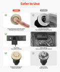 Comparison of 2.5 Inch Brushed Gold Stainless Steel Sink Top Air Switch Kit For Garbage Disposal features to other models.