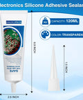 Pro Grade Fast Dry Clear Silicone Conformal Coating For Electronics Waterproof Insulating Sealant 4 Oz 120 Ml with nozzle
