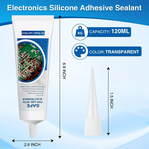 Pro Grade Fast Dry Clear Silicone Conformal Coating For Electronics Waterproof Insulating Sealant 4 Oz 120 Ml with nozzle