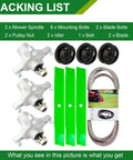 50 Inch Mower Deck Rebuild Kit Fits TimeCutter SS5000 And Z Series Z5000 Z5020 Z5030 Z5035 Z5040 with parts displayed