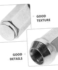 Yardwe Chrome Lug Nuts Wheel Replacement Kit Super Easy Install Anti Rust Heavy Duty Seal Covers close-up chrome finish and threads