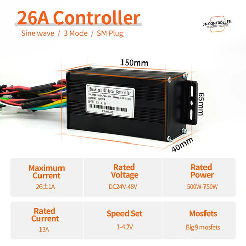 26A To 30A Sine Wave Controller For Electric Bikes And Scooters With LCD V889 Display Ideal 1000W Hub Motor Upgrade Crisp Throttle Feel