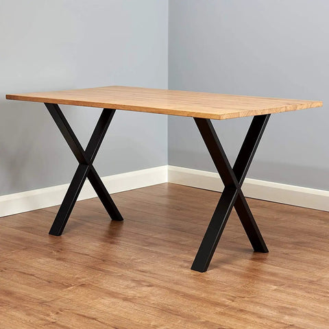 Heavy Duty X Shape 28 Inch Metal Table Legs Set Steel Coffee Bench Legs For DIY Furniture Side Tables And TV Stands Black Finish