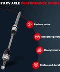 CV Axle Shaft Assembly Front Right For Ford Focus 2012 2013 2014 2015 2016 2017 2018 2.0L L4 Automatic Direct Fit Replacement 662305 OEM Grade Durable Steel Drive Shaft Built To Last, steel drive axle