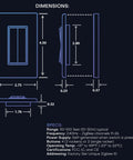 Dimensions and specs for Kinetic Battery-Free Wireless Light Switch For Philips Hue 30ft Range Native Hue Bridge Compatible Wall Mount Decora Style White 2 Pack No Wiring Or Batteries Needed Easy Hue Control.