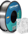 Clear PETG Filament 1.75mm 1kg spool for 3D printing, crystal clear and tough, tight dimensional tolerance 0.02mm, with ice cube