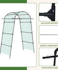 Tall Garden Arch Trellis For Climbing Plants, 86 Inch Metal Garden Archway with polyethylene-coated steel structure