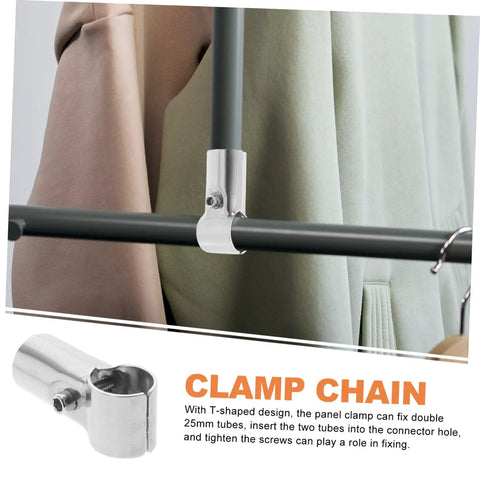 4 Piece Pipe Clamps Connector Kit Stainless Steel Terminals For Water Pipes DIY Shelves Greenhouses Farm Supplies Easy Install No Fuss Heavy Duty Fixing System Built To Last For Home Projects