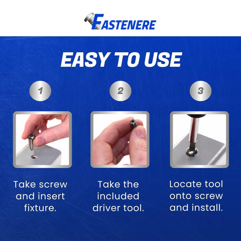 Easy installation steps for No Sweat Installation Heavy Duty Torx Security Sheet Metal Screws Number 10 X 1 Inch Button Head.