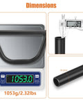 Beefy 22.2mm BMX Handlebar weighing 1053g, showing diameter measurement and dimensions details.